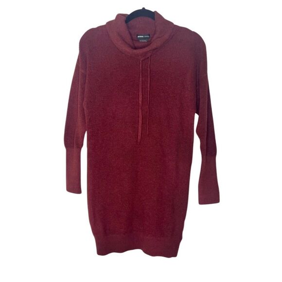Prana NWT size M Maroon Milani Waffle Knit Sweater Dress Organic Cotton Wool ble - Picture 3 of 9